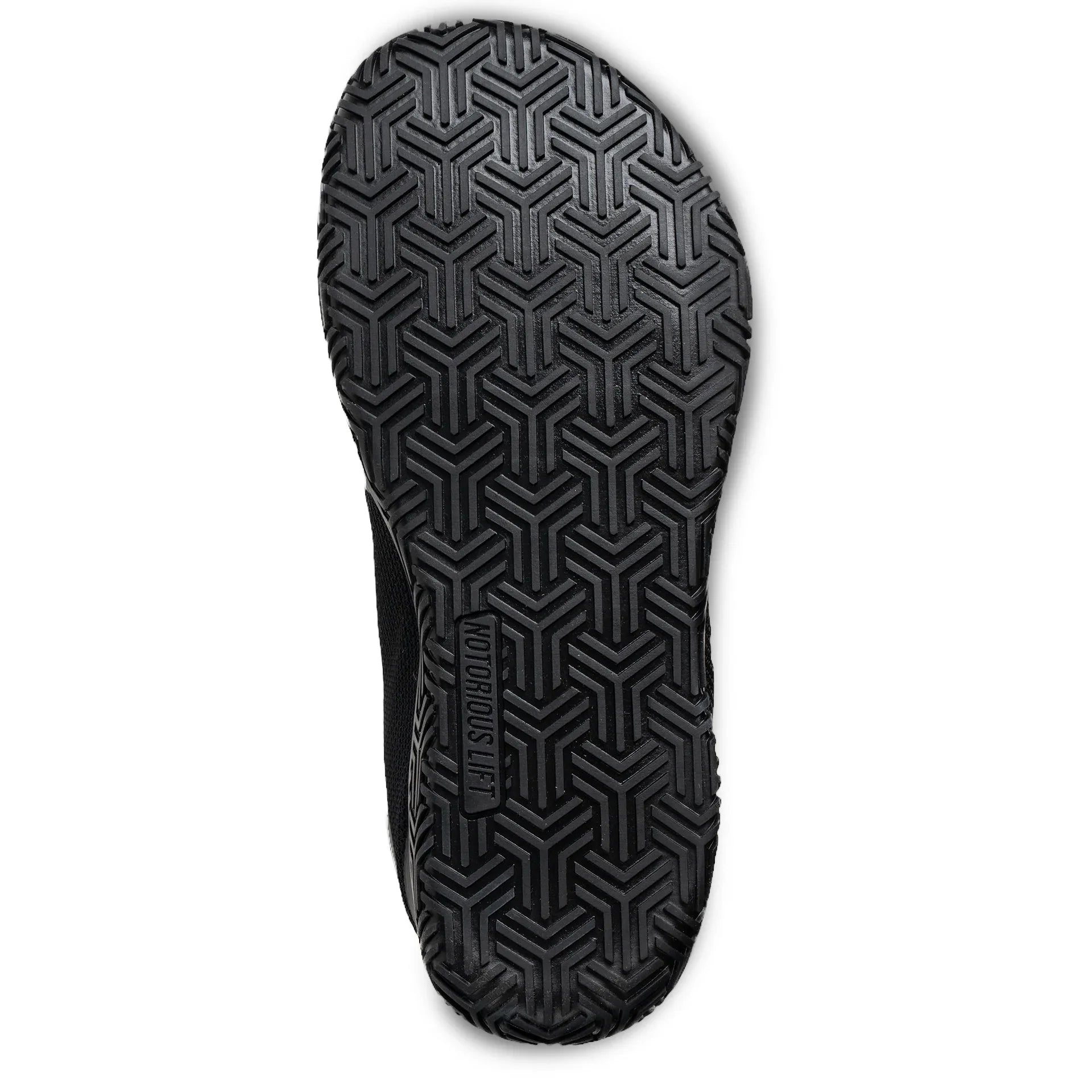 Radix Pro sole view - Novus Griptech ultra-thin rubber outsole for powerlifting and deadlifts